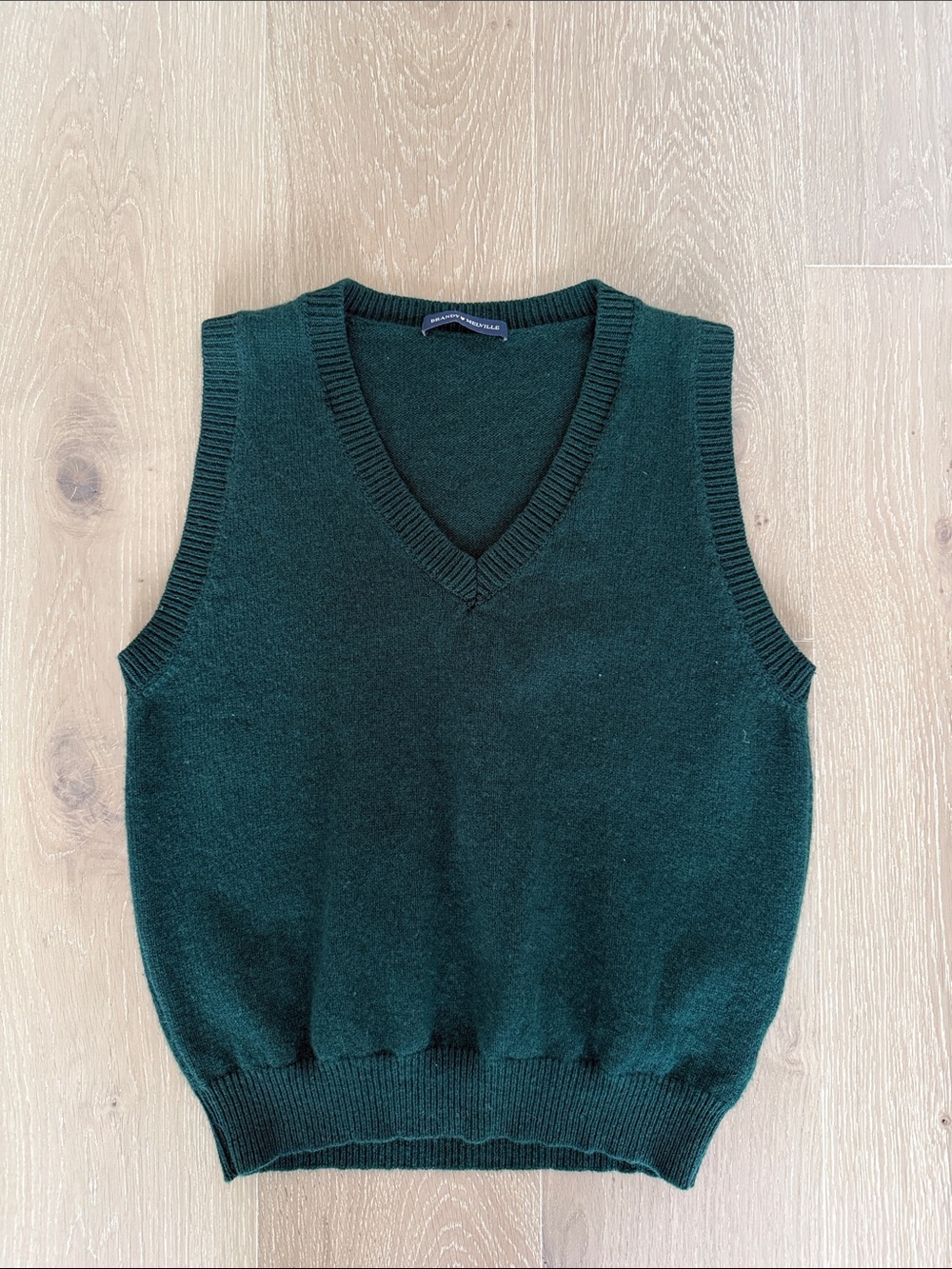 Brandy Melville Dark Green V-Neck Sweater Vest